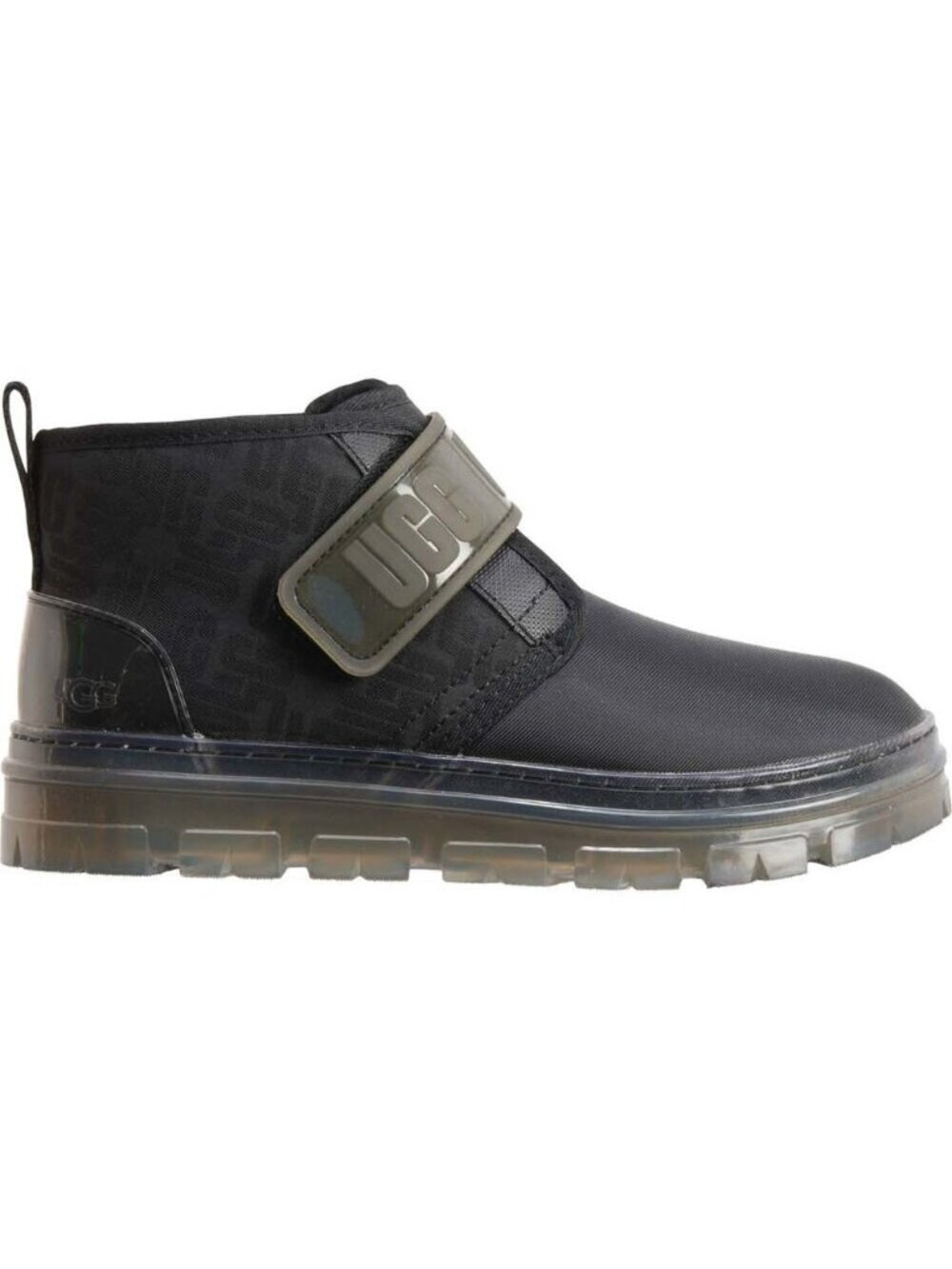 UGG Neumal Chukka Black Graphic Monogram Wool Lined Boots 8